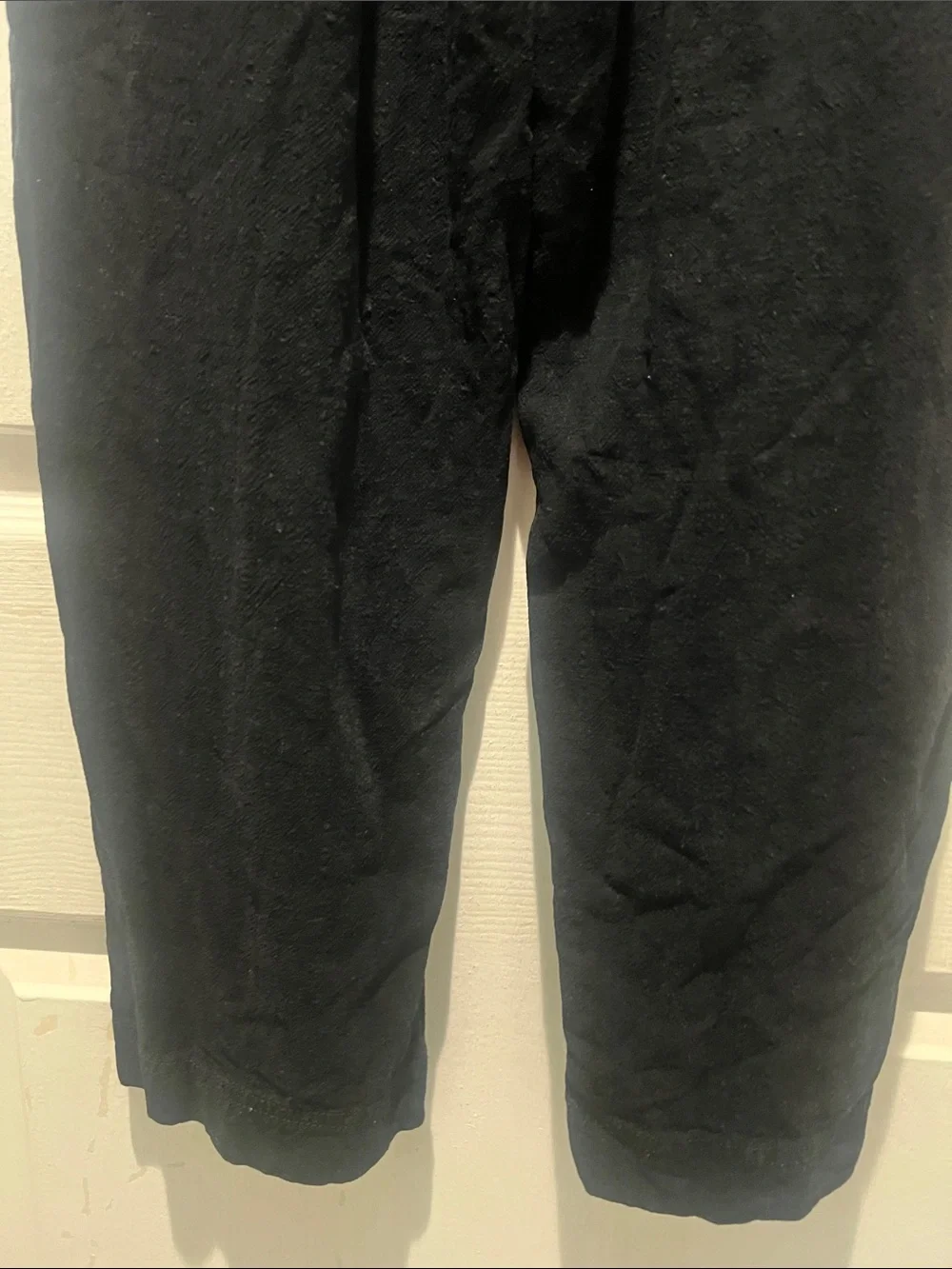 Free People Black Straight-Leg Pants